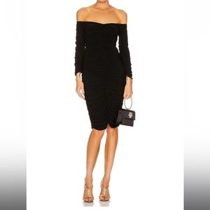 Norma Kamali Off Shoulder Slinky Dress